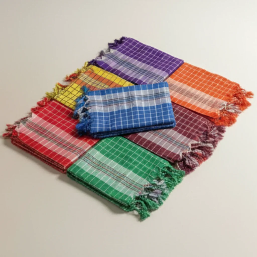 cotton mix gamcha colored pieces 2