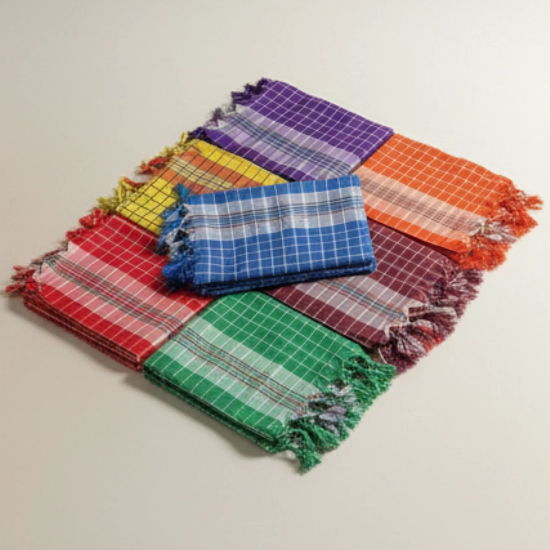 cotton mix gamcha colored pieces 2